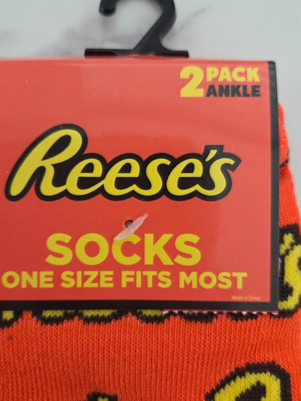 NWT Unisex Odd Sox Reese's Peanut Butter Cup Ankle Socks 2 Pack Orange Brown - Picture 5 of 5